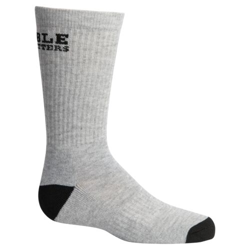 Youth Performance Crew Sock 6-Pack in Heather Grey