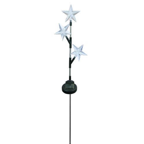 Solar Patriotic Stars Triple Garden Stake