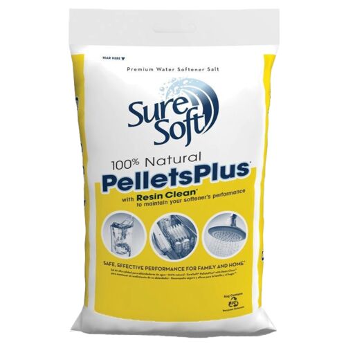 100% Natural PelletsPlus with Resin Clean Premium Water Softener Salt - 40 lb
