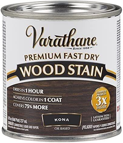 Premium Fast Dry Wood Stain Kona Paint - 1/2 Pint