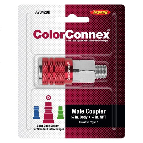 ColorConnex Coupler Type D 1/4" MNPT 1/4 Body