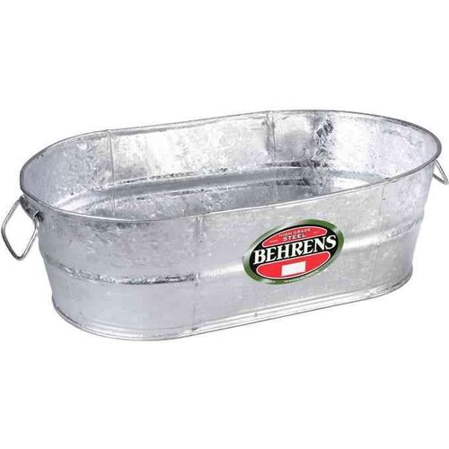 Galvanized Hot Dipped Oval Tub - 5.5 Gallon