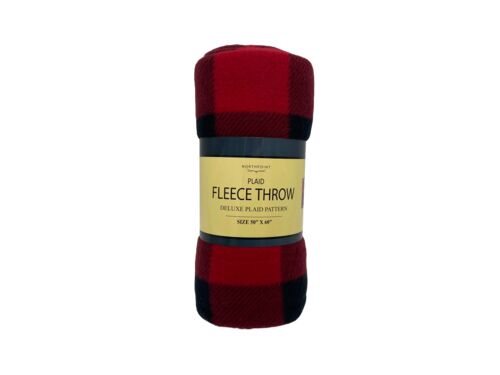 Plaid Fleece Throw - Assorted