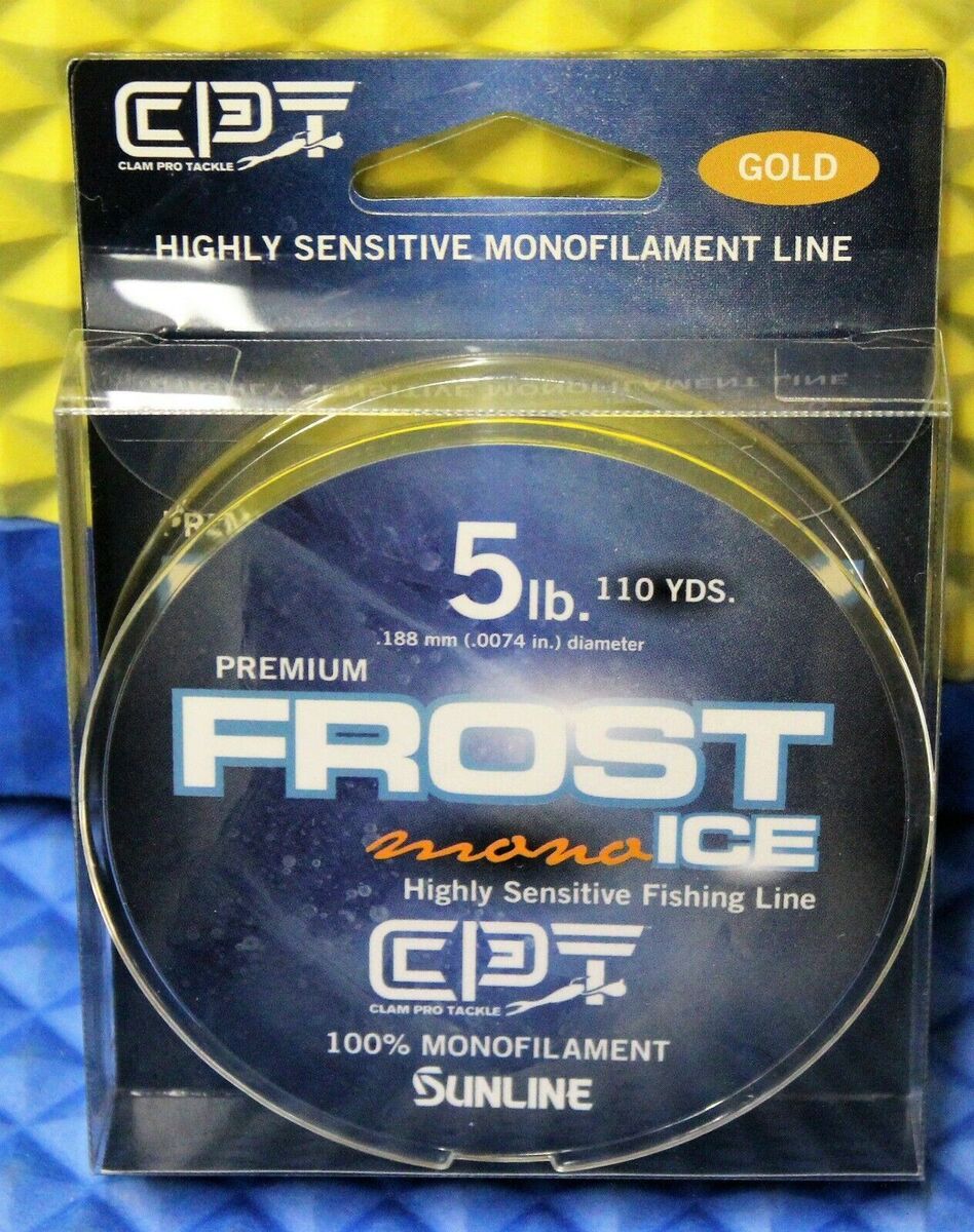 Clam 110YD 5LB Gold Premium Frost Ice Fishing Line