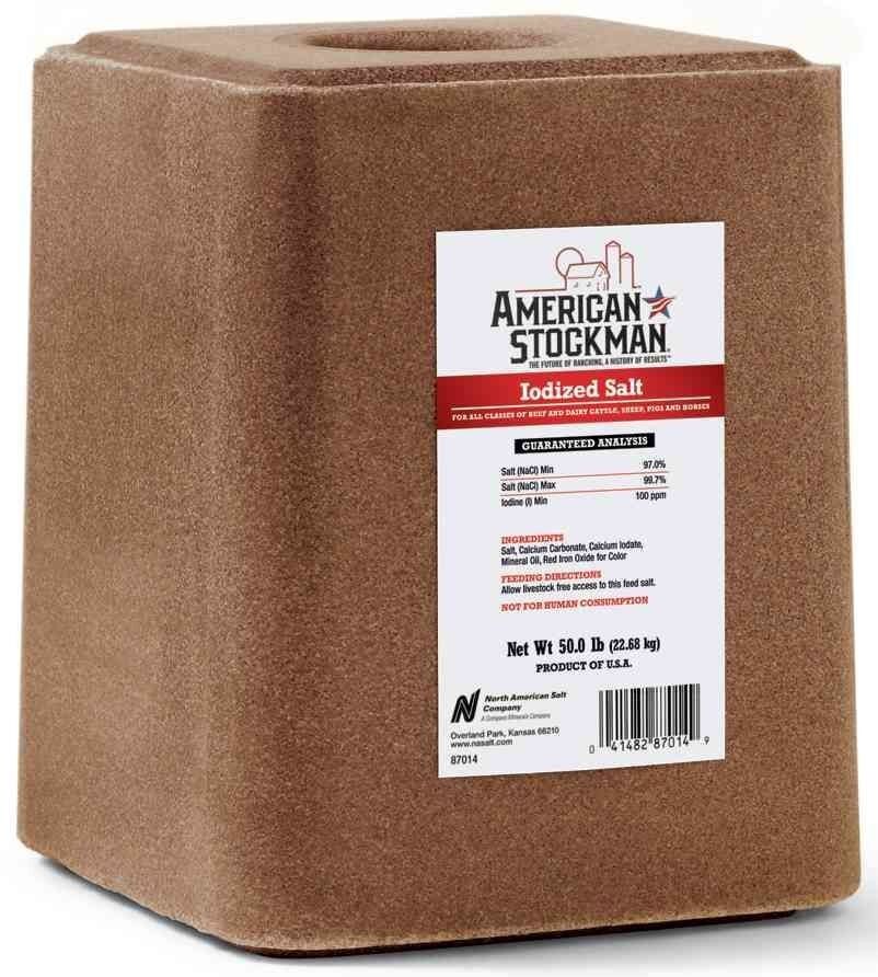 American Stockman Iodized Salt Block - 50 lb