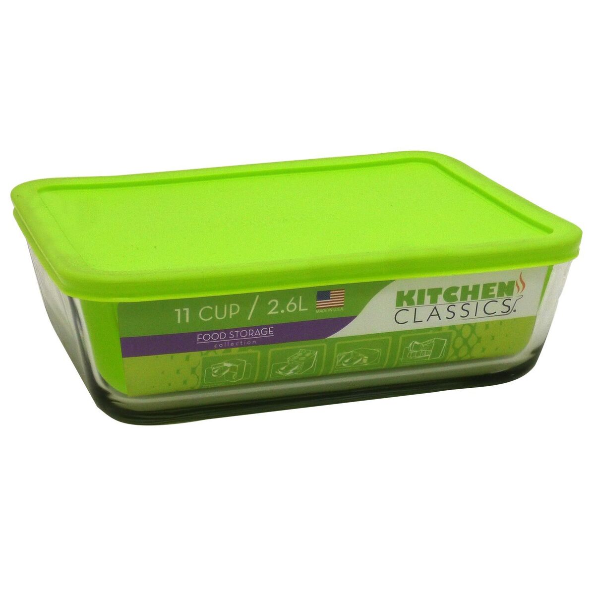 11 Cup Rectangle Container w/Cover
