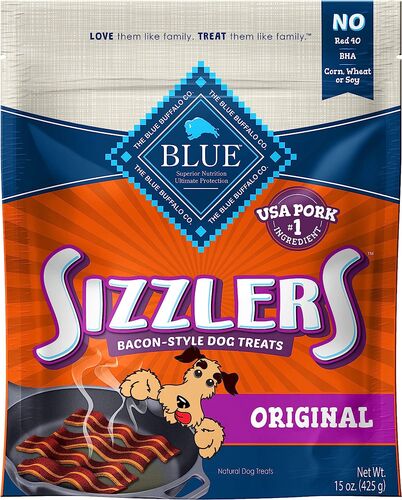 Blue Sizzlers Bacon-Style Dog Treats