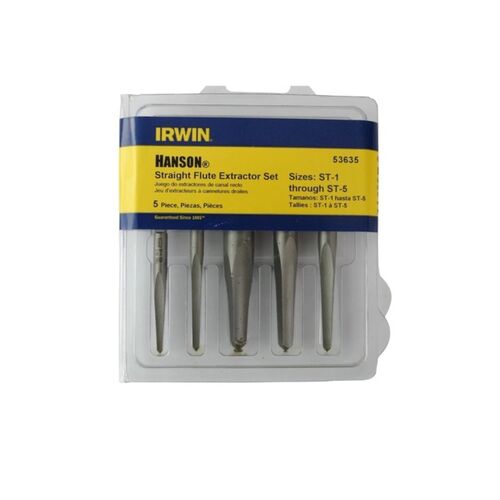 5-Piece Straight Flute Screw Extractor Set