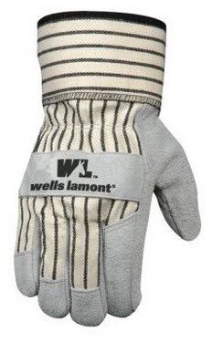 Men's Heavy Duty Split Cowhide Leather Palm Work Gloves