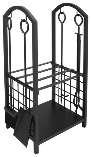 Fireplace Log & Tool Rack Set