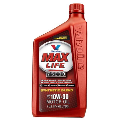 10W-30 High Mileage with MaxLife Technology Synthetic Blend Motor Oil - 1 Quart