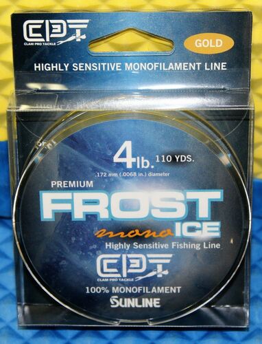 Clam Frost Ice Monofilament Fishing Line - Gold - 4 lb. 110 Yards
