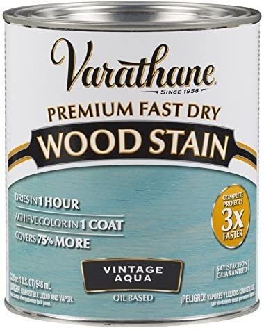 Premium Fast Dry Wood Stain Vintage Aqua Paint - Quart