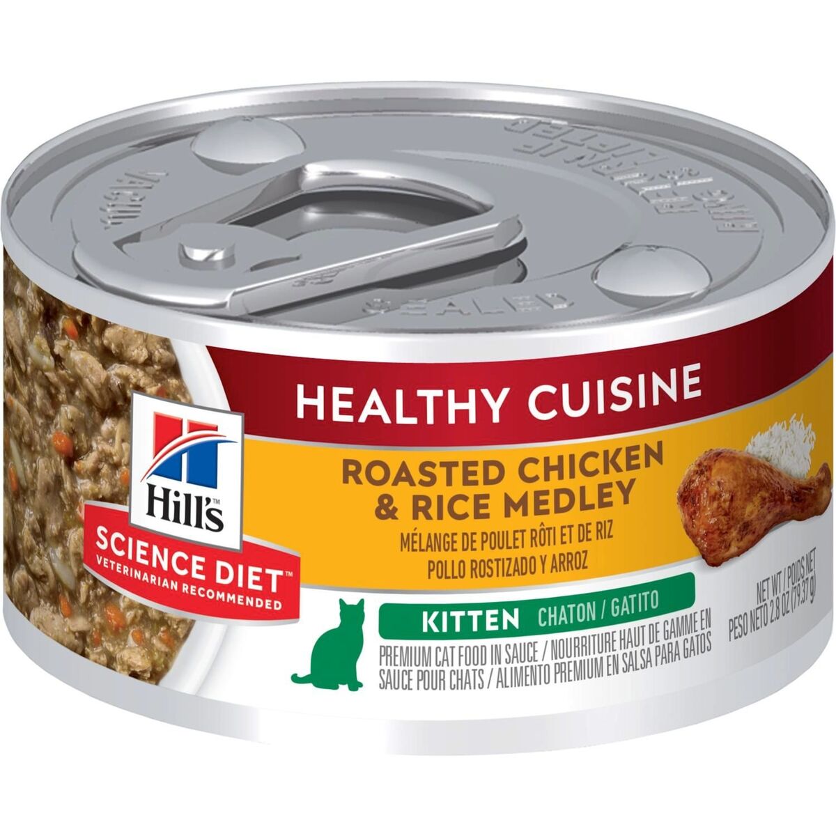 Kitten Healthy Cuisine Roasted Chicken & Rice Medley Cat Food