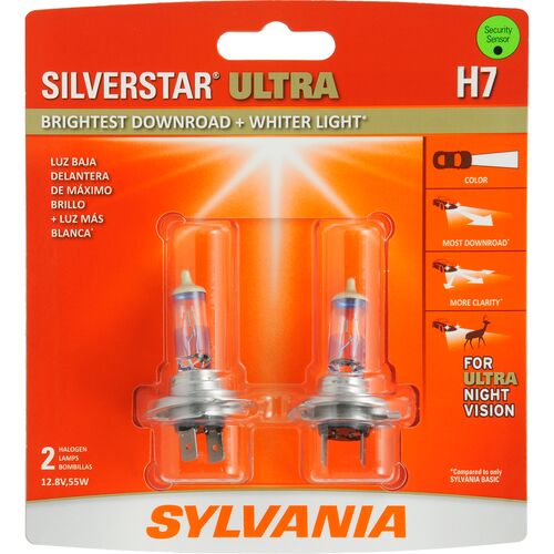 H7 SilverStar Ultra Halogen Headlight Bulb - 2 Pack