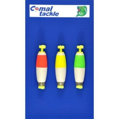 Comal Tackle 1.50 Cigar Snap-On Float (Weighted) in Fluor Red/White