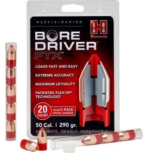 Bore Driver 50 Cal. .499 290 Grain Ammunition - 20 Rounds