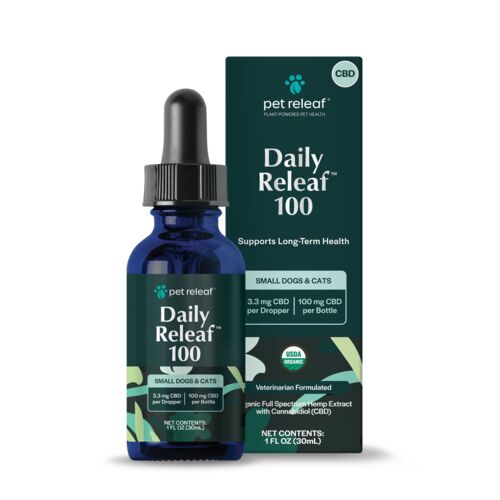 Daily Releaf 100mg CBD Oil for Small Dogs & Cats