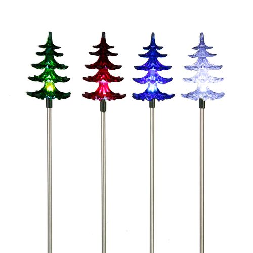 Assorted Solar LED Christmas Tree Stakes