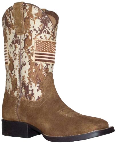 Boys' Sport Patriot Camouflage Western Boots