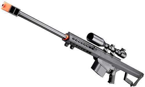 Matrix Barrett Licensed M82A1 Bolt Action Airsoft Sniper Rifle in Black (Gun Only)
