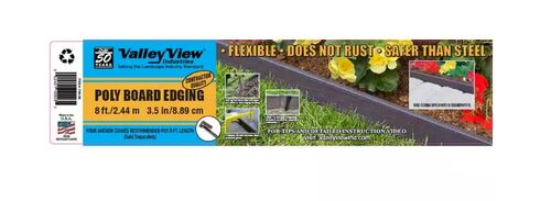 8' x 3-1/2" Poly Board Edging in Brown