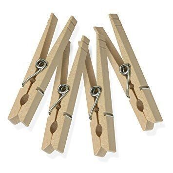 Wood Clothespins - 50 Pack