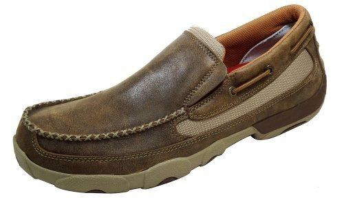 Men's Leather Driving Slip-On Round Toe Moccasin