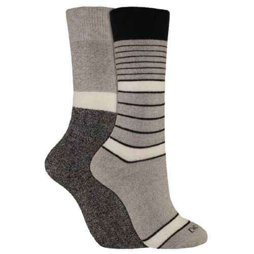 Women's 2-Pack Size 6-9 Thermal Crew Socks in Natural