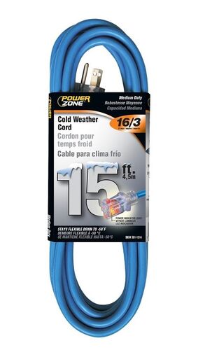 16/3 Cold Weather Cord - 15 ft