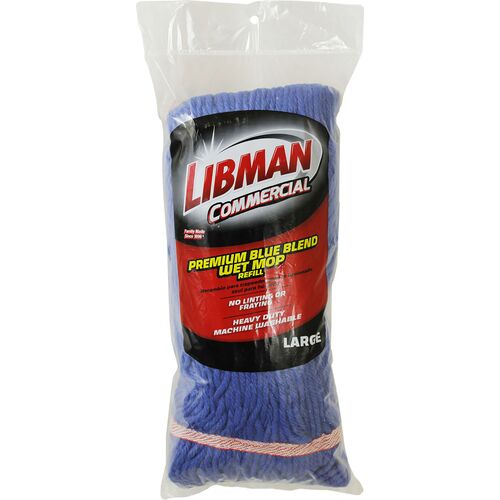 Libman Large Looped-End Blue Blend Wet Mop Head Refill