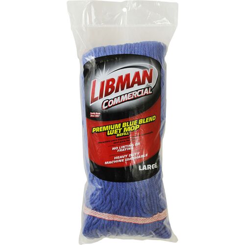 Large Looped-End Blue Blend Wet Mop Head Refill