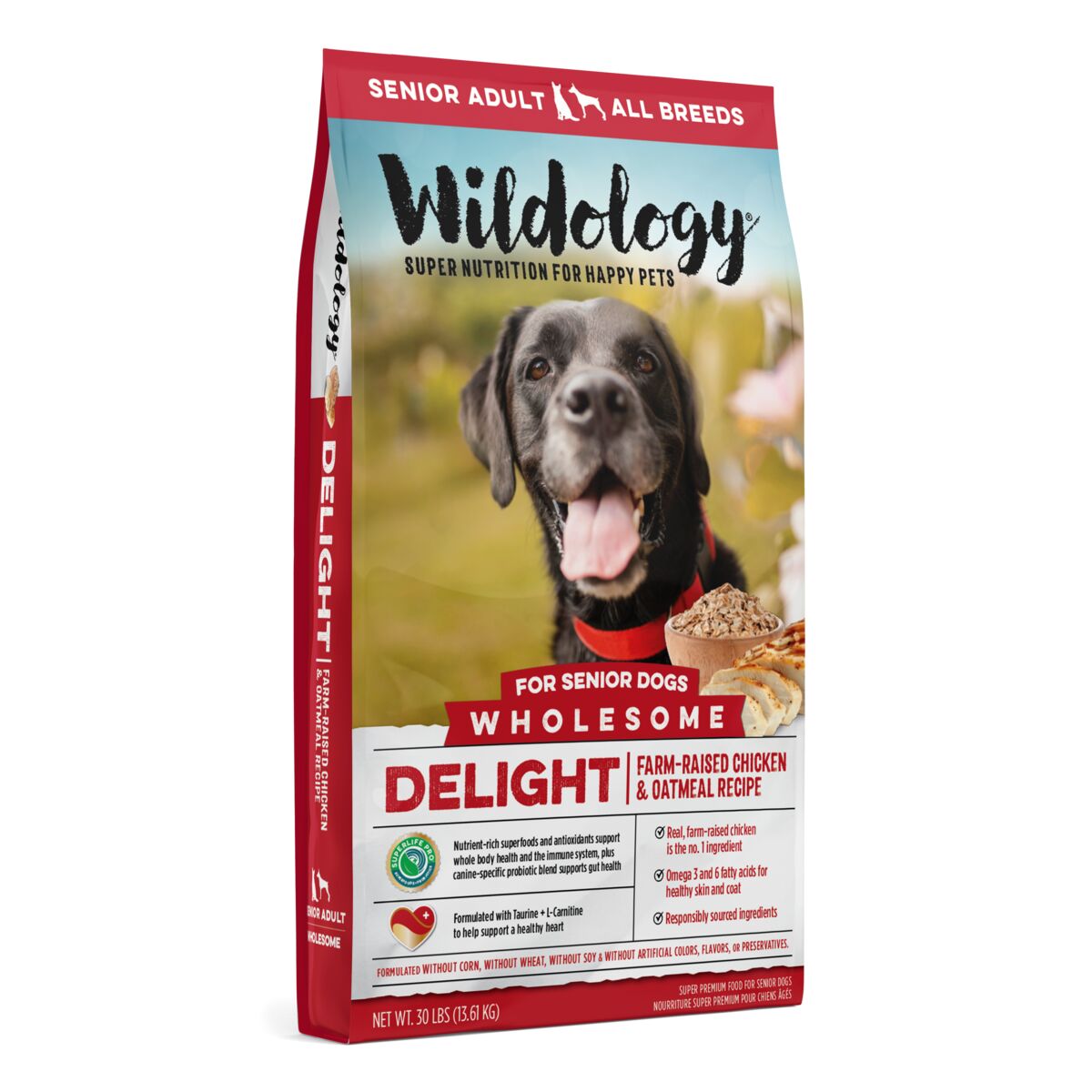 Wildology Delight Farm Raised Chicken Oatmeal Recipe Dry Dog