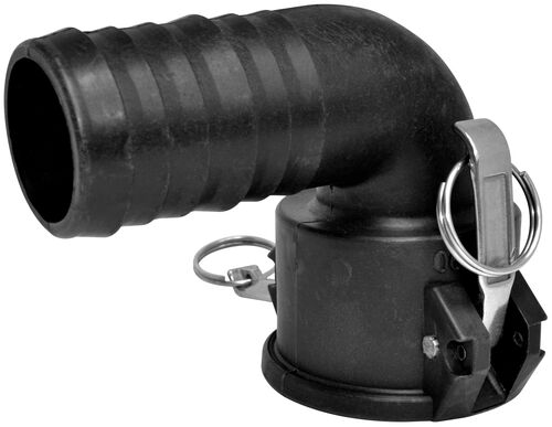 Camlock (CL) 90 Degree 2" Female Coupler x 2" Hose Shank
