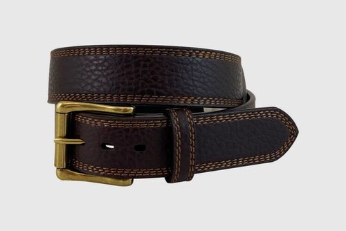 Men's Genuine Leather 1.5" Triple Stitched Belt