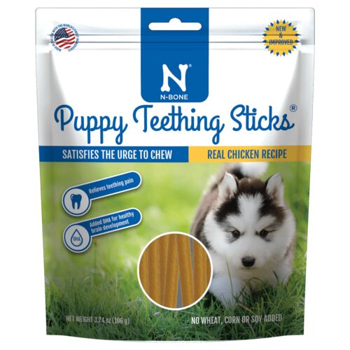 N-Bone Puppy Teething Sticks in Chicken Flavor 3.74 oz