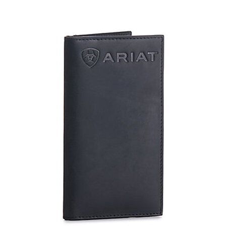 Men's Embossed Loga Rodeo Wallet in Black