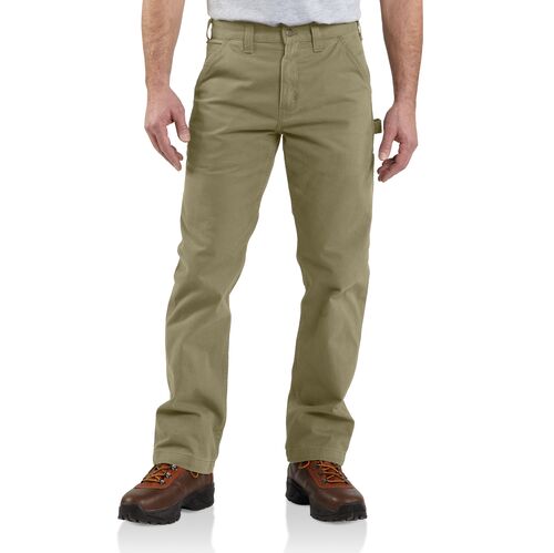 Men's Relaxed Fit Twill Utility Work Pant in Dark Khaki