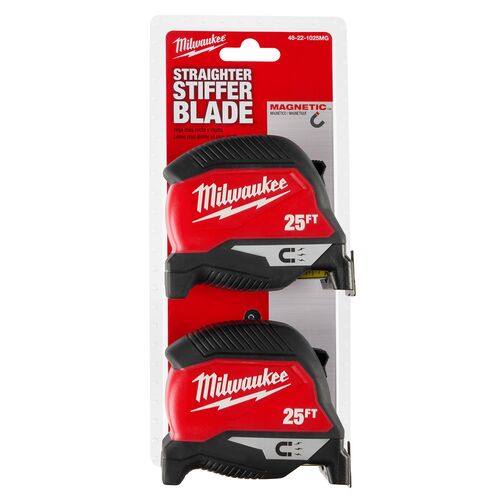 25' Magnetic Tape Measure 2-Pack