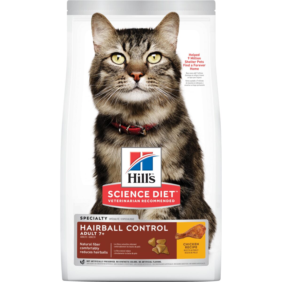 Adult 7+ Hairball Control Chicken Recipe Cat Food