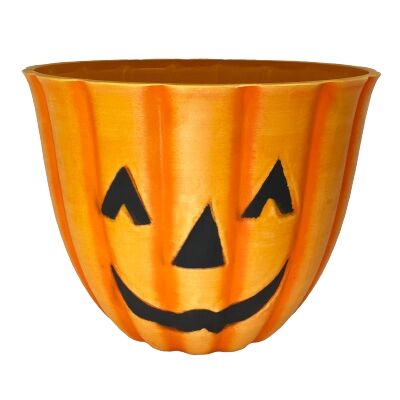 Pumpkin Face Fiber Clay Planter