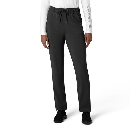 Women's Petite Force Cross-Flex Straight Leg Cargo Scrub Pant