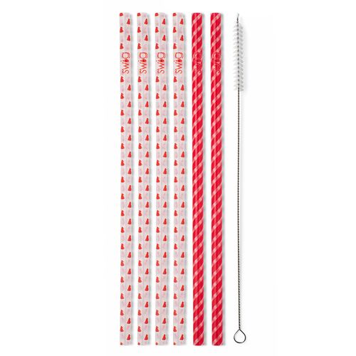 Reusable Straw Set in Santa Baby + Candy Cane
