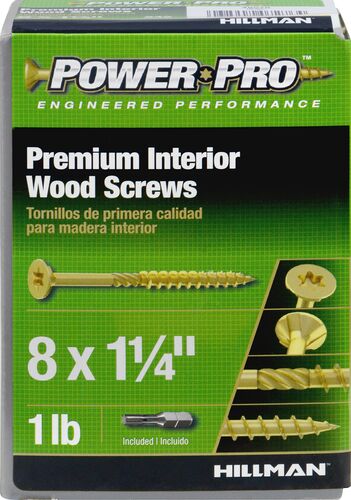 Power Pro Premium Interior Wood Screws 1 Lb Box