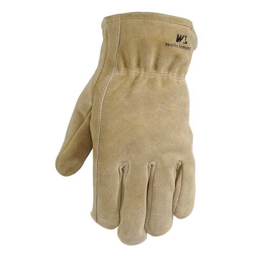 Men's Split Leather Slip-on Winter Work Gloves