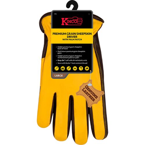 Men's Premium Grain Sheepskin Driver Gloves