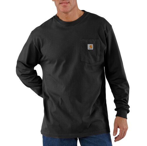 Men's Loose Fit Heavyweight Long-Sleeve Pocket T-Shirt