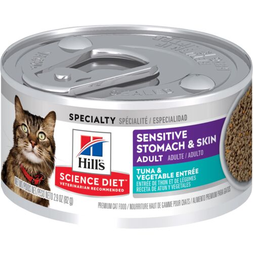 Adult Sensitive Stomach & Skin Tuna & Vegetable Entree Canned Cat Food - 2.9 oz