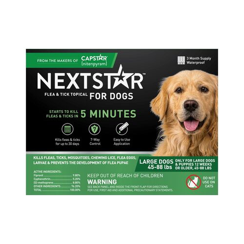 45-88 lbs Flea & Tick Topical Prevention for Dogs - 3 Count