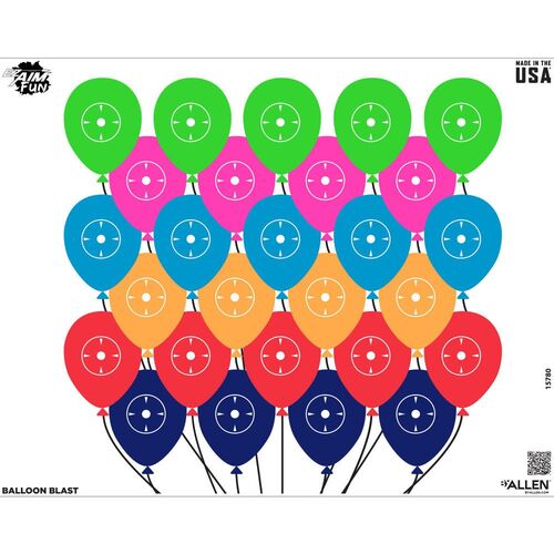 EZ Aim FUN Balloon Blast Paper Shooting Target - 24" x 19" 4-Pack Multi